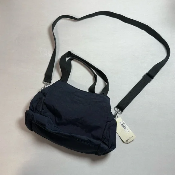 Kipling Felix Large Crossbody Handbag in Navy w/monkey keychain NWT - Picture 4 of 9